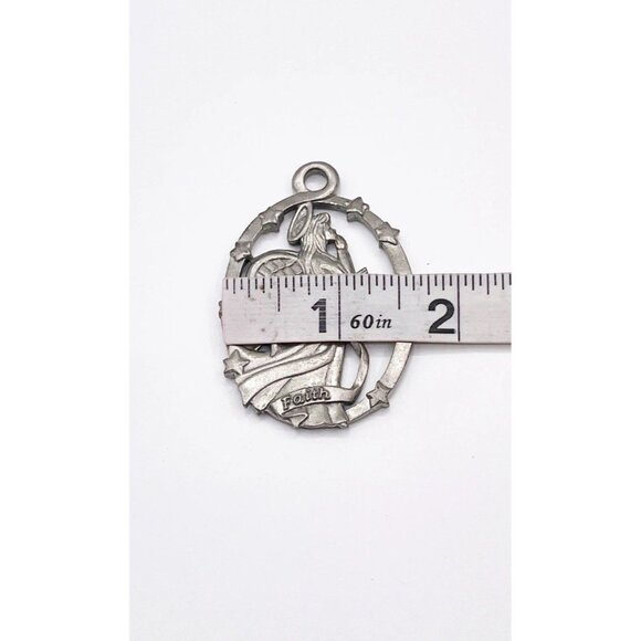 1999 Longaberger Faith Angel Pewter Ornament | Stars & Basket | - Picture 4 of 4